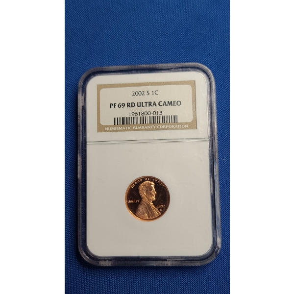 NGC 2002-S PF 69 RD ULTRA CAMEO Lincoln Cent