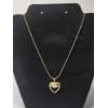 Image 1 : 14K Yellow Gold 16" Snake Chain with Heart Pendant TW: 7.7g
