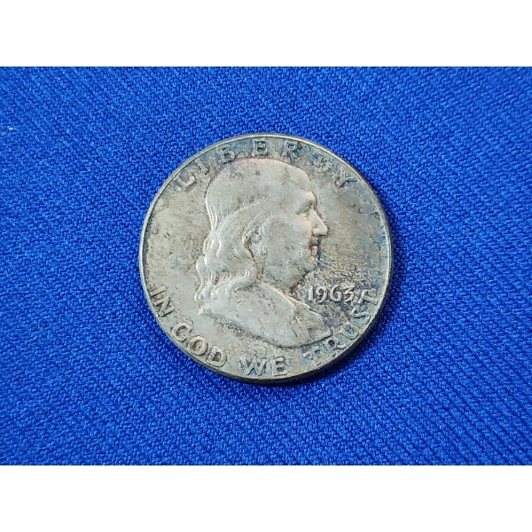 1963 90% Silver Franklin Half Dollar 