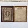 Image 1 : Two Framed Newspaper Articles & Cut Outs ~ London The Times Weekly Edition & Till The End of Time