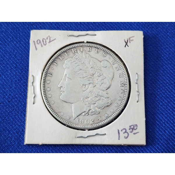 1902 XF 90% Silver Morgan Dollar