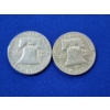 Image 2 : 2 - 90% Silver Franklin Half Dollars: 1961 & 1963-D