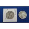 Image 1 : 1917 & 1919-S 90% Silver Walking Liberty Half Dollars - Face Value: $1.00