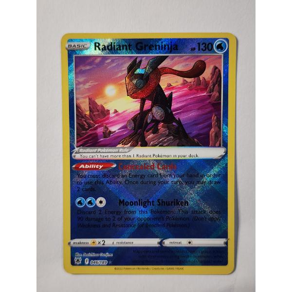 Radiant Greninja 046/189 Reverse Holo Rare Vintage Pokemon Trading Card in Incredible Condition!