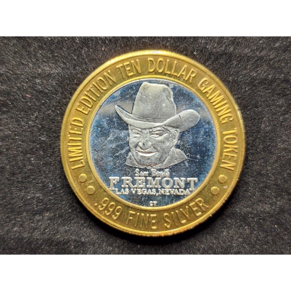 Fremont Casino Las Vegas, Nevada Limited Edition Ten Dollar Gaming Token .999 Fine Silver - 