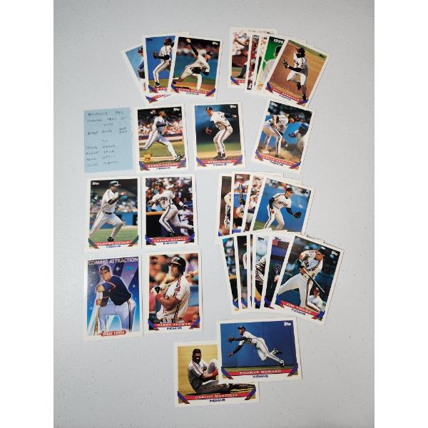 Complete Set of 1993 Indian Team Set Including Steve Olin, Carlos Baerga, Sandy Alomar, & More! 