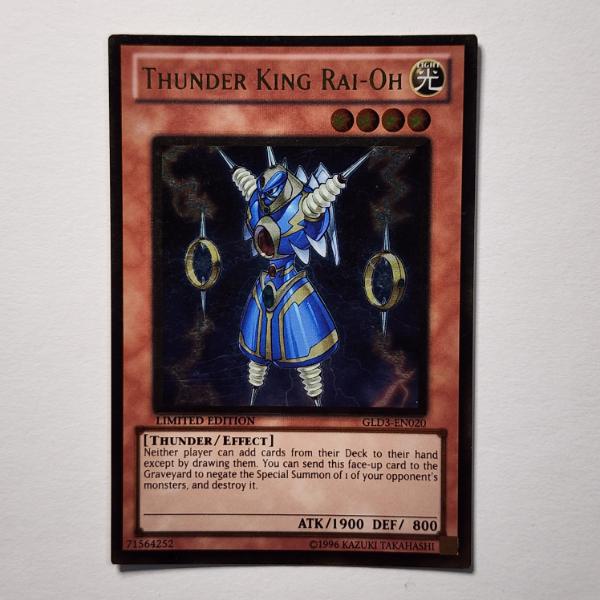 Thunder King Rai-Oh GLD3-EN020 LIMITED EDITION Holo Yu-Gi-Oh Trading Card