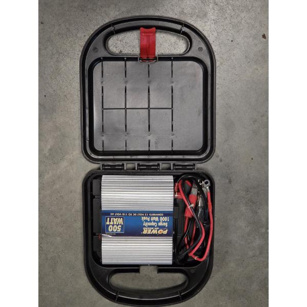 Excellent Condition Compact Power On Board 500 Watt Inverter In Hard Case