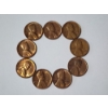 Image 1 : Lot of (9) Assorted Years Lincoln Memorial Cents 