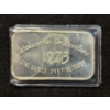 Image 3 : Vintage Welcome to Boston 1973 One Ounce .999 Fine Silver Bar - AMA Commemoration On Back 