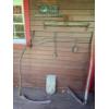 Image 2 : 12pc Outdoor Decor with Old Tools and 65" Water Can Fountain