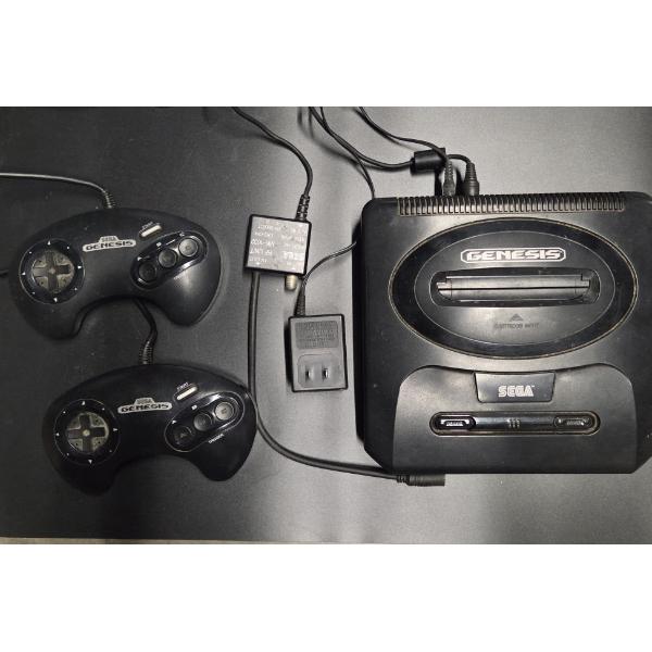 Sega Genesis With Two Controllers & Power Cords