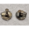 Image 2 : Sterling Silver (7.9g) Japanese Cloisonne with Black Enamel Earrings