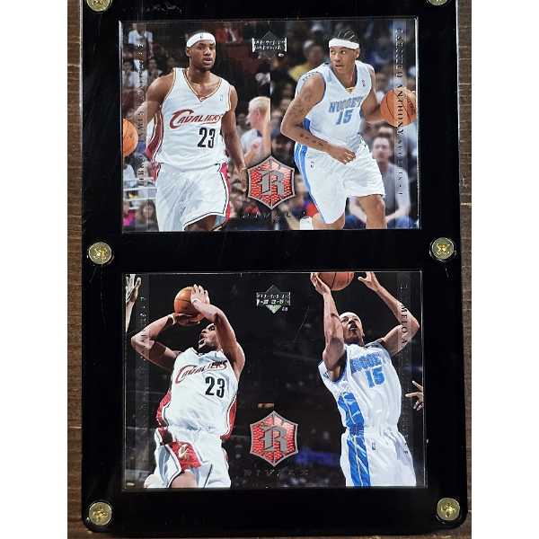 2-Card Set of LeBron James & Carmelo Anthony Upper Deck Rivals Cards - #27 & #30