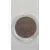 Image 1 : United States 1864 "Shield" Two Cent Piece "Large Motto" Variety In Coin Capsule 