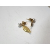 Image 3 : Beautiful Gold-Filled Rope 24in Necklace and Pearl/Feather Gold-Filled Earrings TW: 6.6g