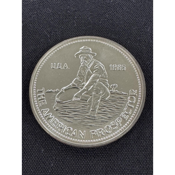 Rare 1985 Englehard The American Prospector .999 One Troy Ounce Fine Silver - Mint Condition