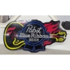 Image 2 : Very Illuminating Modern Pabst Blue Ribbon Beer Neon Style  Bar/ Beer Hanging Sign - Excellent!
