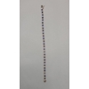 Image 3 : Sterling Silver Vermiel 7.5" Tennis Bracelet Featuring Blue & White Gemstones - Weight: 9.5g