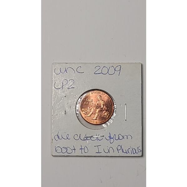 2009-P Uncirculated Formative Years Lincoln Cent With Die Crack Error
