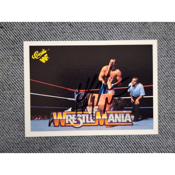 Hand Signed Honky Tonk Man WWF 1990 Titan Sports #24 Wrestling Trading Card 