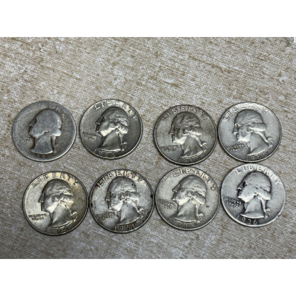 90% Silver U.S. Quarters - FV $2.00 - Various Years