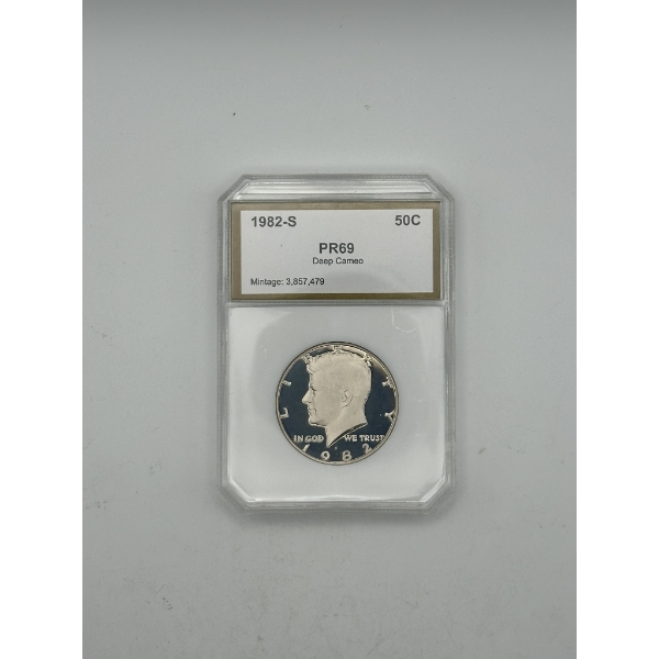 PCI PR69 Deep Cameo 1982-S Kennedy Half Dollar