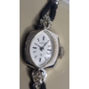 Image 2 : 14K White Gold Lady Hamilton Wind Up Wrist Watch With 10K Gold Filled Clasp - Weight: 9.3g