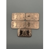 Image 2 : (5) Lakota Chief '$5 Silver Certificate' 1 AVDP oz .999 Fine Copper Bar