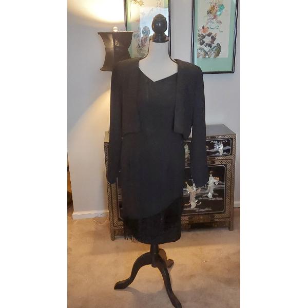 As Pictured - Mannequin On Stand Including Flapper Dress With Fringed Bottom - See Pics