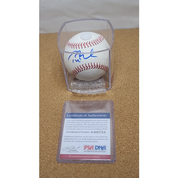 Tom Brady Signed Rawlings Baseball In Protective Case With PSA/DNA Certificate of Authenticity