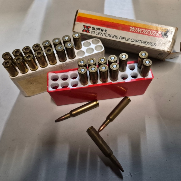 AMMO - RELOADING -6MM REMINGTON - 14 ROUNDS - 15 SHELLS - WINCHESTER