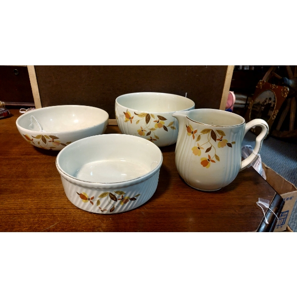 Vintage Jewel Tea "Autumn Leaf" 4 Pc Group - See Pics
