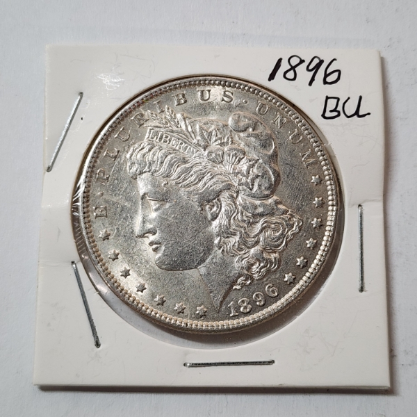 1896 Silver Morgan Dollar - "BU" - 90% Silver U.S. Coin