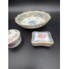 Image 1 : Vintage Glassware Items - Bavaria Schumann Forget me Not Germany Bowl - B.J. Feldman's Sons Franklin