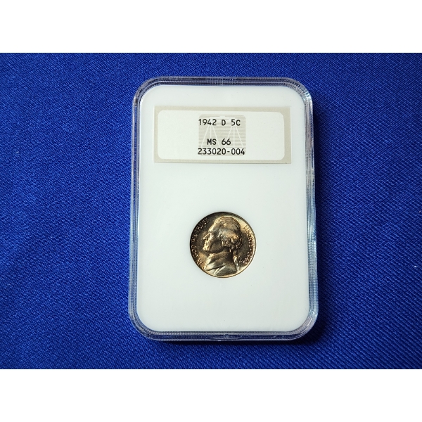 1942-D Jefferson Nickel NGC MS 66