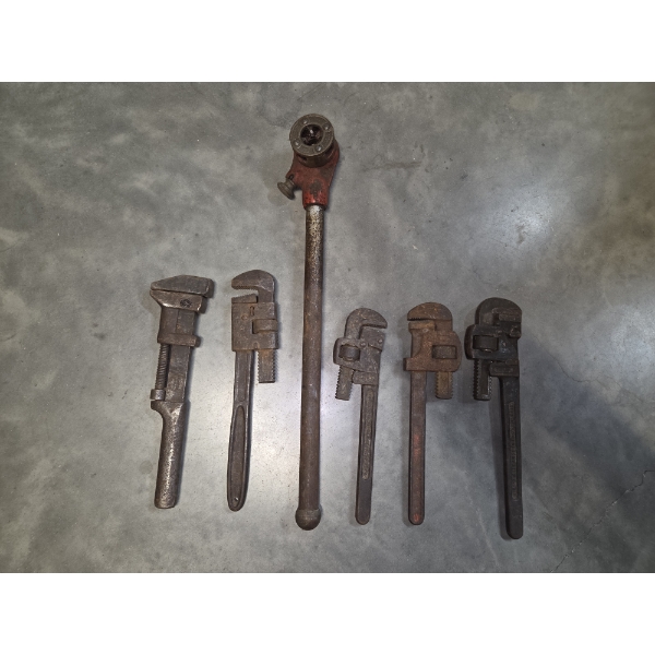 Vintage Pipe Wrench Group 