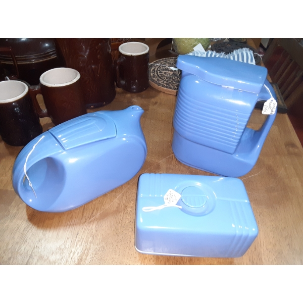 MCM Vintage 3 Pc Set Art Deco - Porcelain Hall China - Specially Made For Westinghouse  - See Pics
