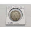 Image 1 : 1943 Australia Florin 2 Schilling 92.5% Silver Coin ASW: 0.3364oz