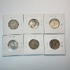 Image 8 : Six Assorted Years 90% Silver United States Washington Quarters FV: $1.50