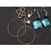 Image 3 : Nice Assortment of Sterling Silver Earrings: Stud, Hoop, Dangle & One Ring - Total Weight: 43.3g