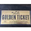 Image 1 : Willy Wonka Golden Ticket In Protective Holder - Mint Condition