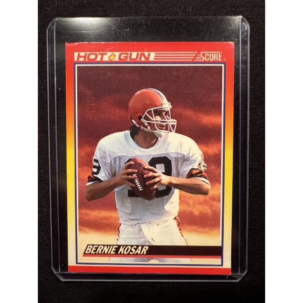 1990 Score Bernie Kosar Cleveland Browns Football Card - Hot Gun Card