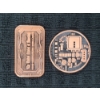 Image 6 : Two 1 Oz Copper Ounces - One Bitcoin Coin & One Thousand Dollar Bar 