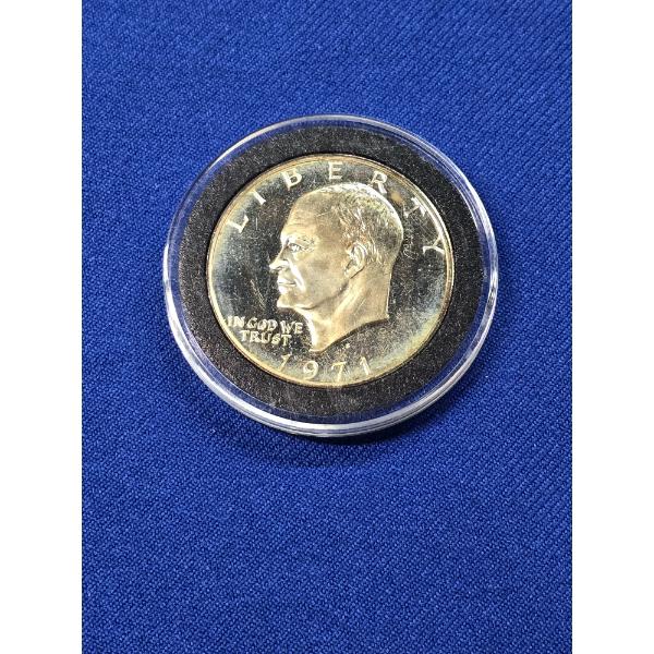 1971-S Eisenhower Silver Dollar - High-Grade Beautiful Coin in Display Capsule