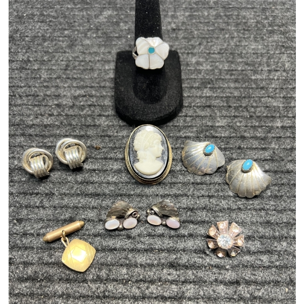 Lot of Gold Filled Cameo and Costume Jewelry