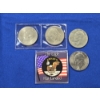 Image 1 : Lot of (5) Eisenhower Dollars - FV: $5 - (3) 1976, (3) 1971 Including: The Morgan Mint Apollo 11 COA