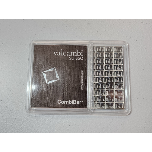 100g Silver Valcambi Suisse CombiBar (100 x 1 Gram) 999 Fine Silver- Sealed Package
