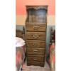 Image 1 : Louisville Home Pickup - 5 Drawer Tall Chest Of Drawers With Top Shelf - See Pics