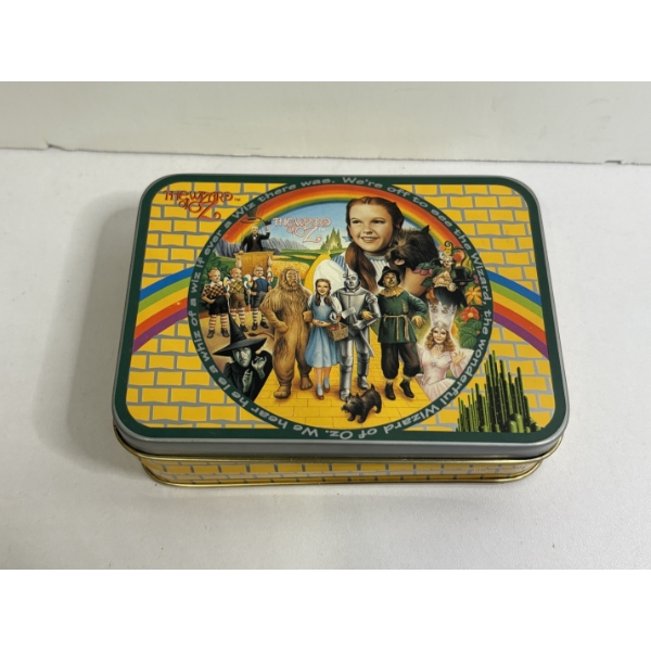 Enesco Wizard of Oz Tin with Brand New Sealed Wizard of Oz Cards 